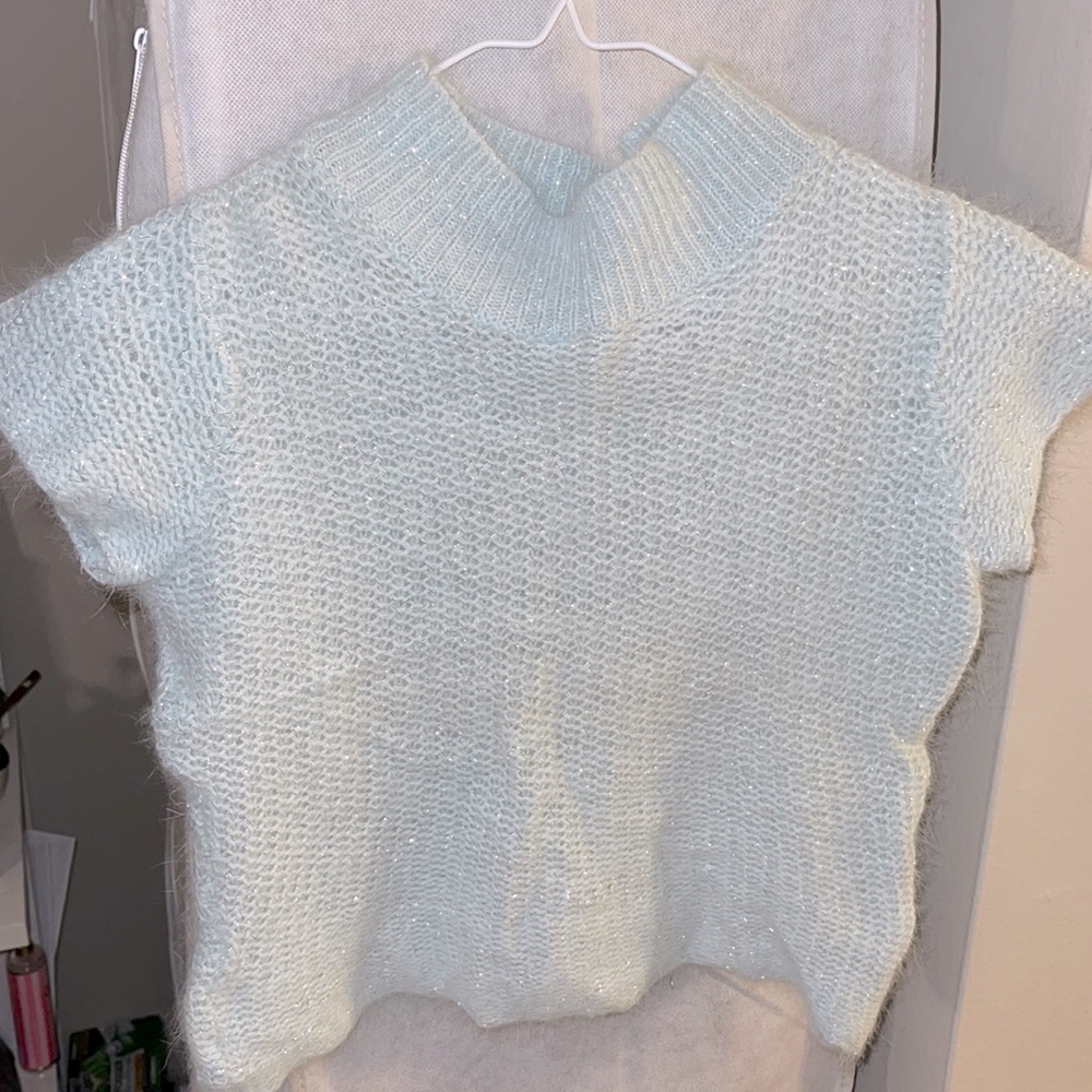Super cute sparkly blue crop top
